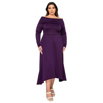 Plus Size Lyra Off Shoulder Maxi Dress