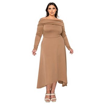Plus Size Lyra Off Shoulder Maxi Dress