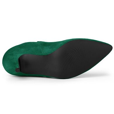 Women's Pointed Toe Stiletto Heel Chelsea Ankle Booties