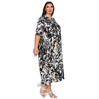 Plus Size Brielle Bubble Hem Pocket Dress