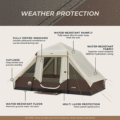 CORE® 6-Person Instant Pyramid Cabin Tent