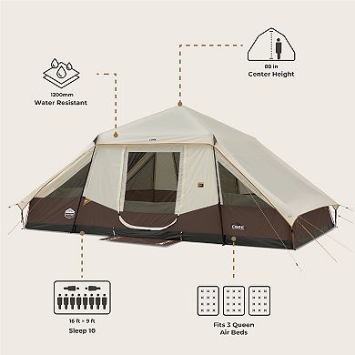 CORE® 10-Person Instant Pyramid Cabin Tent