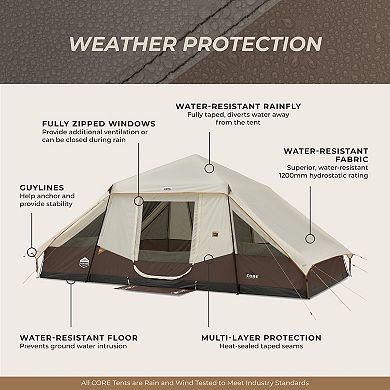 CORE® 10-Person Instant Pyramid Cabin Tent