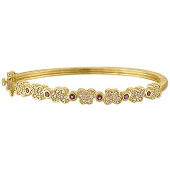 Junior Jewels Gold Plated Brass Butterflies Bangle Bracelet