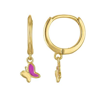 Earrings Kohls Butterfly Jewelry Junior Jewels 14k Kids Gold Cubic