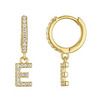 Kids' Junior Jewels 14k Gold Over Silver Initial Dangle Earrings