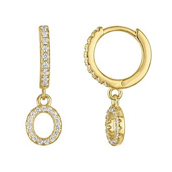 Kids' Junior Jewels 14k Gold Over Silver Initial Dangle Earrings