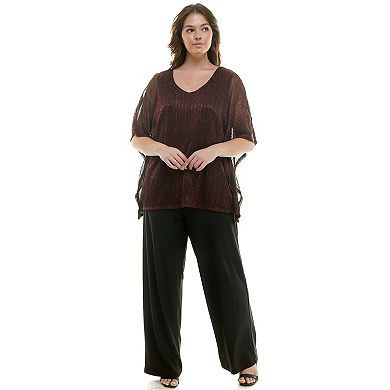 Plus Size Luxology 2-pc. Pancho & Pants Set