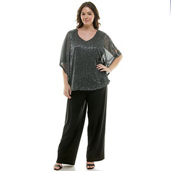 Plus Size Luxology 2 pc Pancho & Pants Set