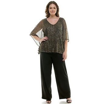 Plus Size Luxology 2 pc Pancho & Pants Set