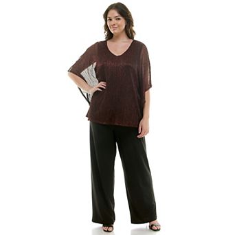 Plus Size Luxology 2 pc Pancho & Pants Set