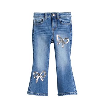 Girls 4-12 Jumping Beans® High Rise Embellished Flare Jeans