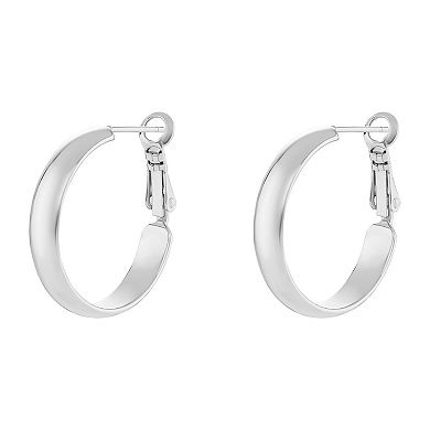 PRIMROSE Polished Dome Hoop Earrings