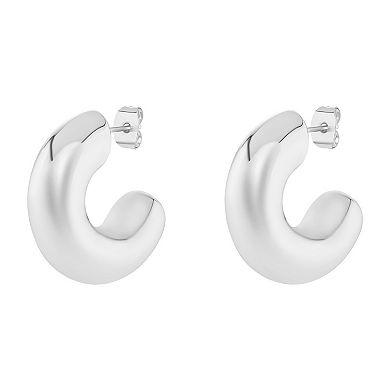 PRIMROSE Polished Chunky C-Hoop Earrings