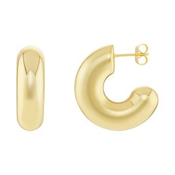 PRIMROSE Polished Chunky C-Hoop Earrings