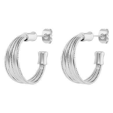 PRIMROSE Multi Strand C-Hoop Earrings