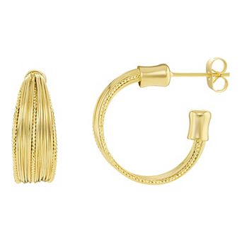 PRIMROSE Multi Strand C-Hoop Earrings
