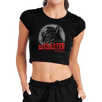 Juniors' Battlestar Galactica Toaster Crop Graphic Tee