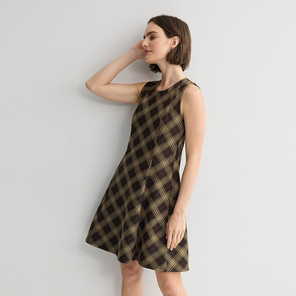 brown checkered dress SABA EFFORTLESS CHARM MAXI  Shop-Sofia This Plaid Mini Dress is made of Cotton Rihoas Lapel Collar Short Sleeve