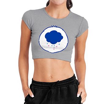 Juniors' Care Bears Grumpy Belly Crop Graphic Tee