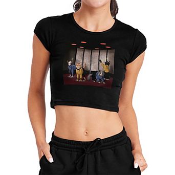 Juniors' Star Trek Cats Crop Graphic Tee
