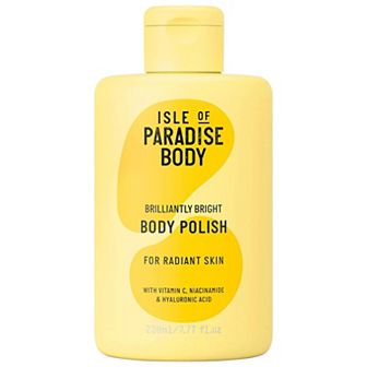 Isle of Paradise Brilliantly Bright Body Polish Scrub with Vitamin C & Niacinamide