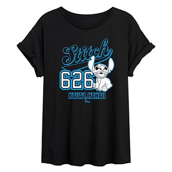 Disney's Lilo & Stitch Juniors' 626 Collegiate Oversized Tee