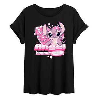 Disney's Lilo & Stitch Juniors' Angel Y2K Oversized Tee