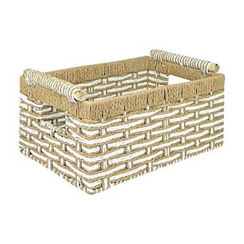 Small Rectangular Paper Weave Storage Bin
