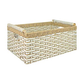 Large Rectangular Paper Weave Storage Bin