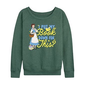 Disney's Beauty and the Beast Belle Women's Put My Book Down French Terry Long Sleeve Tee