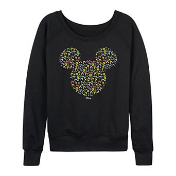 Disney's Mickey Mouse Women's 90's Retro French Terry Long Sleeve Tee