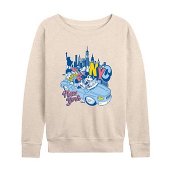 Disney's Mickey Mouse & Friends Women's NYC French Terry Long Sleeve Tee