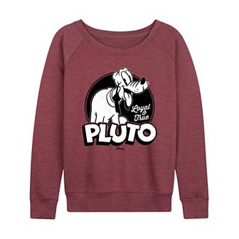 Disney's Pluto Women's Loyal & True Vintage French Terry Long Sleeve Tee