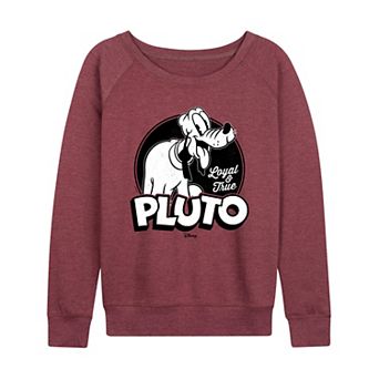 Disney's Pluto Women's Loyal & True Vintage French Terry Long Sleeve Tee