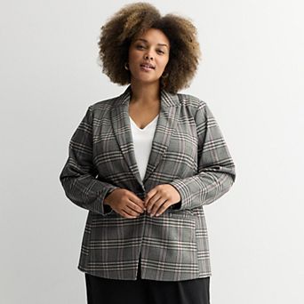 Plus Size Nine West Peak Lapel Blazer