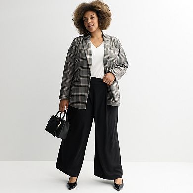 Plus Size Nine West Peak Lapel Blazer