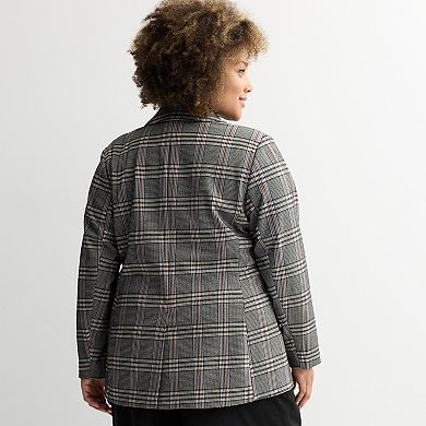 Plus Size Nine West Peak Lapel Blazer