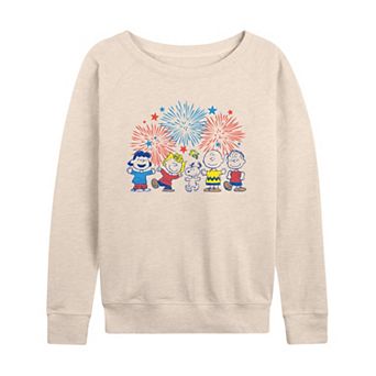 Women's Peanuts Fireworks French Terry Long Sleeve Tee