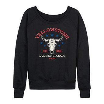 Women's Yellowstone Americana Steer French Terry Long Sleeve Tee