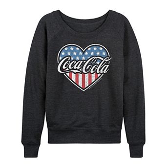 Women's Coca-Cola USA Heart French Terry Long Sleeve Tee