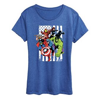 Women's Avengers American Flag Graphic Tee