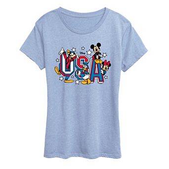Disney's Mickey Mouse & Friends Women's USA Graphic Tee