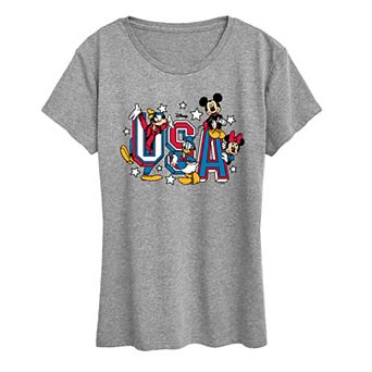 Disney's Mickey Mouse & Friends Women's USA Graphic Tee