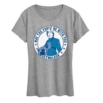 Women's Star Wars May The Force Luke Skywalker Graphic Tee
