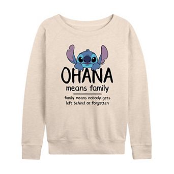 Disney's Lilo & Stitch Women's Ohana Means Family French Terry Long Sleeve Tee