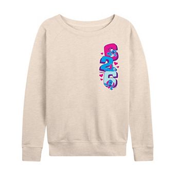 Disney's Lilo & Stitch Women's 626 Hearts French Terry Long Sleeve Tee