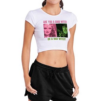 Juniors' The Wizard of Oz Witch Crop Graphic Tee