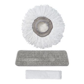 Salav True & Tidy 1 pc Round Mop Pad & 1 pc Flat Mop Pad for SPRAY-360