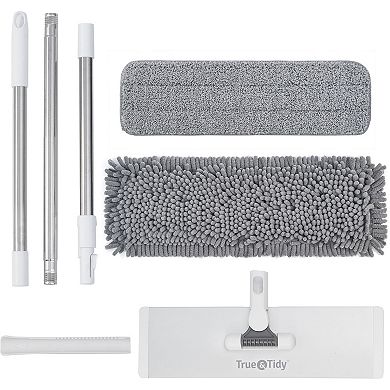 Salav True & Tidy Heavy Duty Wet and Dry Sweeper Mop & Mop Pad 4-pc. Set
